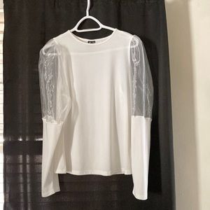 See through long sleeve shirt